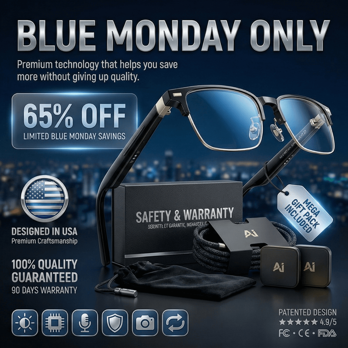 NeosVisionAI™ AI-Powered Adaptive Glasses