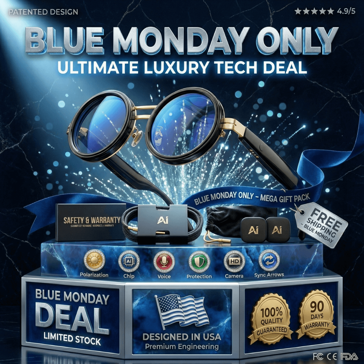 9 Levels of Personalized Light – NeosVision AI™ AI Polarized Glasses