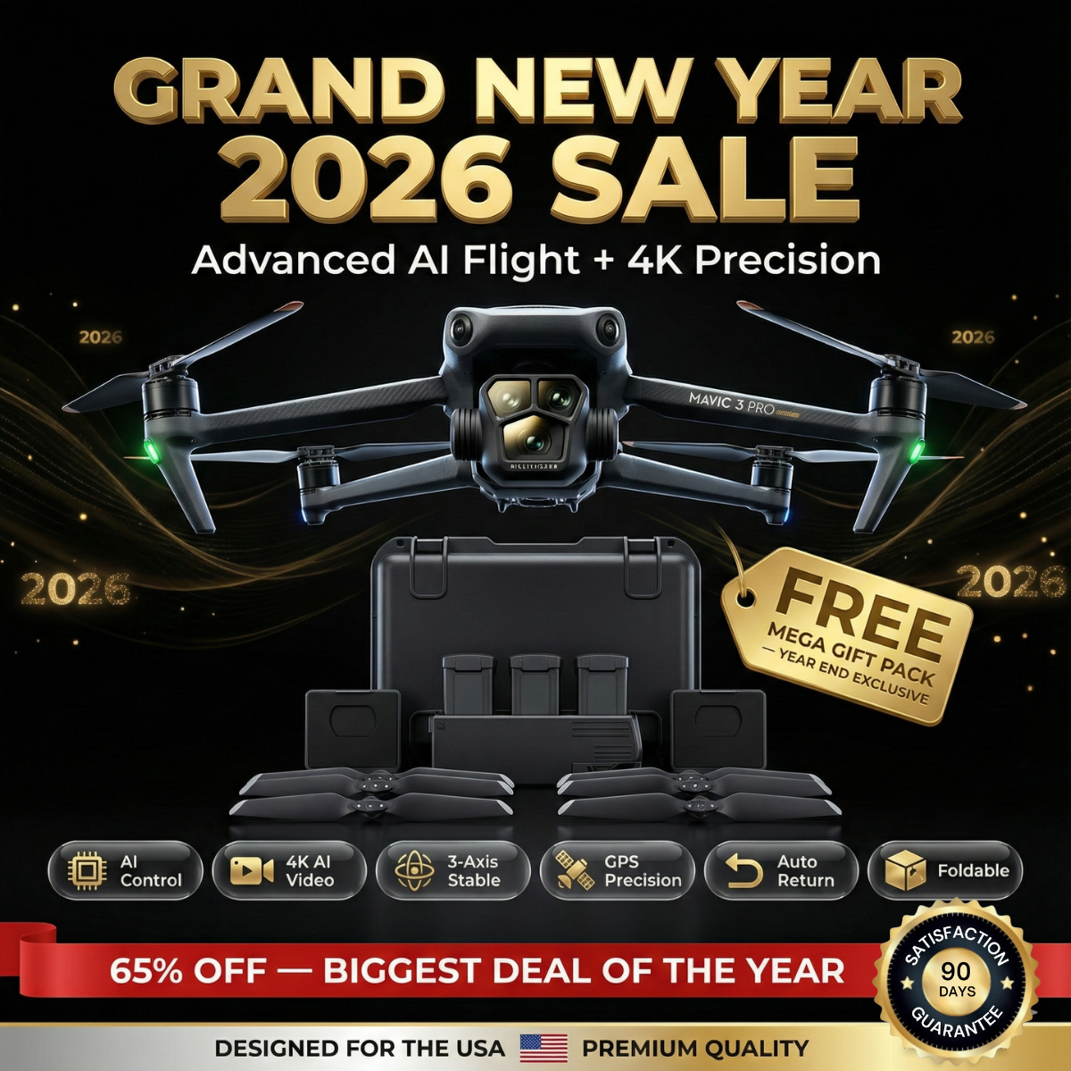 4K Camera Suitable for Adults, Remote Control Quadcopter with Auto Return, Brushless Motor, Circular Flight, Waypoints, Altitude Hold, Headless Mode, Long Flight Time.