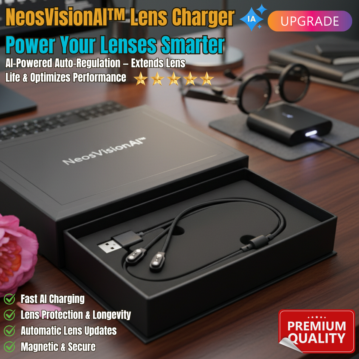 NeosVisionAI™ Smart Lens Charger — AI-Powered, Fast & Essential