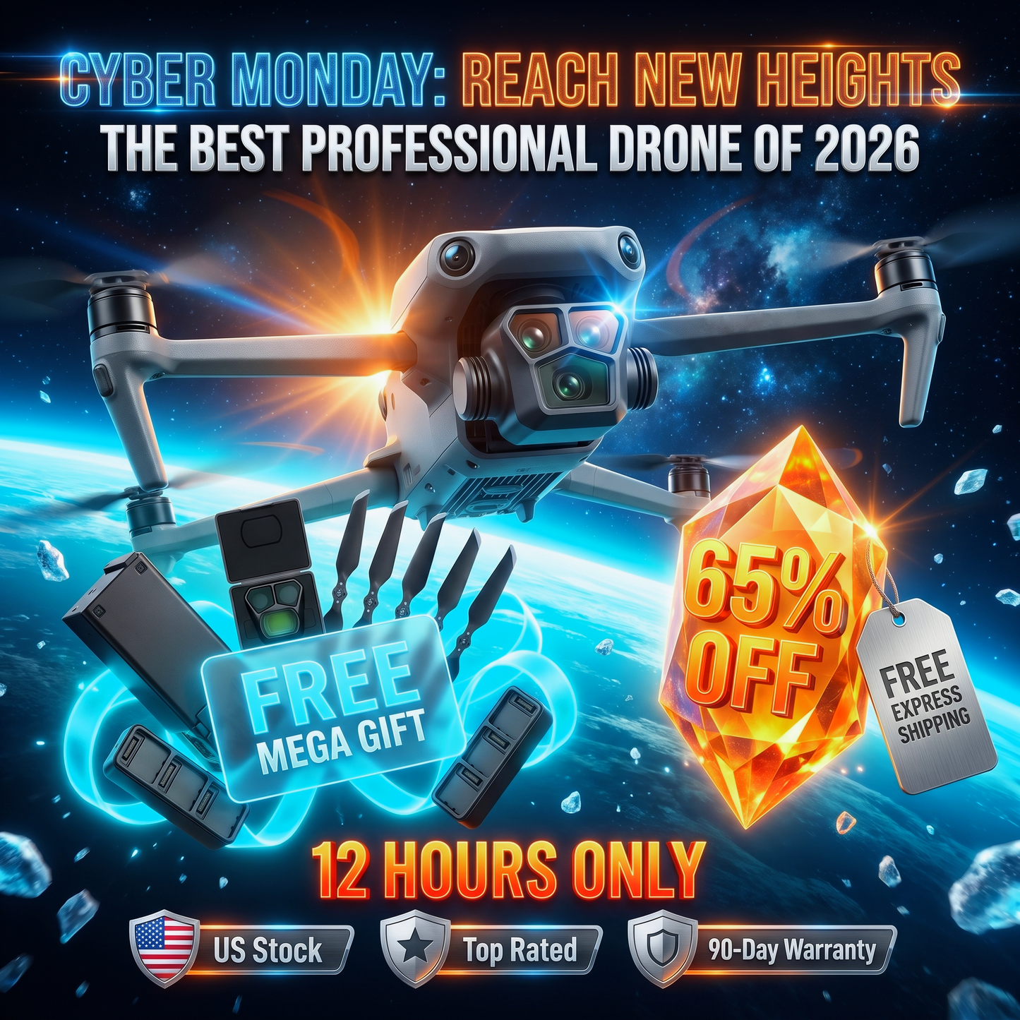 4K Camera Suitable for Adults, Remote Control Quadcopter with Auto Return, Brushless Motor, Circular Flight, Waypoints, Altitude Hold, Headless Mode, Long Flight Time.